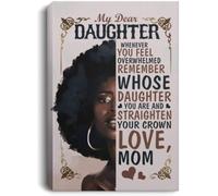 YAASIMOULE Póster para mi querida hija: Cuando te sientas abrumada decoración de pared