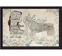 YAASIMOULE Póster personalizado de Boston Terrier, mejor amiga, terapeuta, arte de pared, regalo para amantes de los perros, cachorros de acogida, impresiones en lienzo mate enmarcadas.