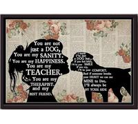 YAASIMOULE Póster personalizado de bulldog americano, mejor amiga, terapeuta, arte de pared, regalo para amantes de los perros, cachorros de acogida, impresiones en lienzo mate enmarcadas.