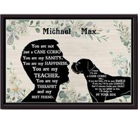 YAASIMOULE Póster personalizado de Cane Corso, mejor amigo terapeuta, arte de pared animal, regalo para amantes de los perros, cachorros de acogida, impresiones en lienzo mate enmarcadas.