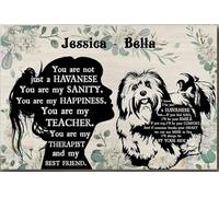 YAASIMOULE Póster personalizado de la mejor amiga de la terapeuta habanesa, regalo de arte de pared para amantes de los perros, cachorros de acogida, lienzo, galería, envuelto, enmarcado, idea