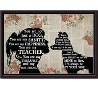 YAASIMOULE Póster personalizado de mejor amiga terapeuta con cresta china, arte de pared de animales, regalo para amantes de los perros, cachorros de acogida, impresiones en lienzo mate enmarcadas.