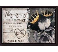 YAASIMOULE Póster personalizado Mujer negra, esto es lo nuestro, arte de pared de amor, regalo para San Valentín, amante, mujeres africanas, impresiones en lienzo mate enmarcadas