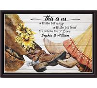 YAASIMOULE Póster personalizado Vaquera, Vaquera, Somos Nosotros, Arte de pared de amor, Regalo para San Valentín, Enamorado, Lienzo mate enmarcado.