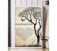 YAASIMOULE Póster Ready Steady Don't Go (Canción Heart Tree Birds) Arte de pared Decoración del hogar