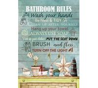 YAASIMOULE Póster Reglas del baño Decoración