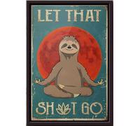 YAASIMOULE Póster Sloh Let That Shit Go enmarcado en lienzo mate