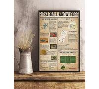 YAASIMOULE Póster Todo el conocimiento del Pickleball Una breve historia de las reglas retrato