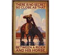 YAASIMOULE Póster Vaquero: No hay secreto más íntimo que el que hay entre un jinete y su caballo