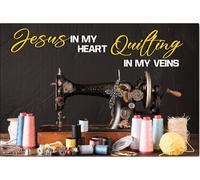 YAASIMOULE Póster y lienzo de acolchado Jesús en las venas de mi corazón, arte de pared, decoración del hogar, regalo de cumpleaños para el Día de la Madre para mujeres, mamás y abuelas.