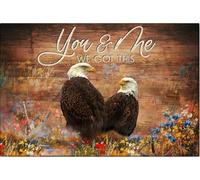 YAASIMOULE Póster y lienzo de águila Tú y yo, tenemos esto, arte de pared, decoración del hogar, Día de la Madre, regalo de San Valentín para el padre, pareja, papá y mamá