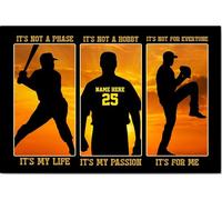 YAASIMOULE Póster y lienzo de béisbol No es una fase de mi vida, pasión, arte de pared, decoración del hogar para niño y niño.