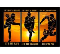 YAASIMOULE Póster y lienzo de béisbol No es una fase, mi pasión en la vida, cita inspiradora, arte de pared, decoración del hogar para niño y niño.