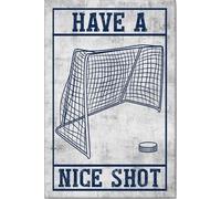 YAASIMOULE Póster y lienzo de hockey Haz un buen tiro, arte de pared, decoración del hogar para niño y niño