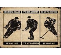 YAASIMOULE Póster y lienzo de hockey No es una fase de mi vida, arte de pared, decoración del hogar, regalo de cumpleaños para el Día del Padre para hombres, papá, esposo, niño, hijo