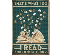 YAASIMOULE Póster y lienzo de libro Lo que hago, leo y sé cosas, arte de pared inspirador, decoración del hogar para amantes, ratones de biblioteca, nerds, bibliotecarios.