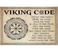 YAASIMOULE Póster y lienzo vikingo: Protege a tu familia, honra a los ancianos, enseña a los jóvenes, arte mural, decoración del hogar