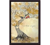 YAASIMOULE Póster Yo y te amo enmarcado en lienzo mate