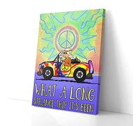 YAASIMOULE ¡Qué viaje tan largo y extraño ha sido! Impresiones en lienzo de coches hippies, arte de pared