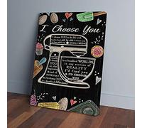 YAASIMOULE Te elijo para vivir la vida juntos, impresiones en lienzo para hornear de la mano.