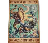 YAASIMOULE Todo te matará, así que elige algo divertido Lienzo de buceo