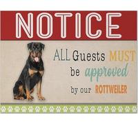 YAASIMOULE Todos los invitados deben ser aprobados por nuestro lienzo personalizado de Rottweiler