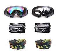 YAAVAAW 2 Piezas Gafas de Protección de Seguridad Y 4 Piezas Máscara Táctica Multifunción Ajustable para Nerf N-Strike Elite Gun Juguete Pistola Juego de Protección Ocular