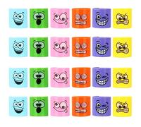 YAAVAAW 24 Piezas Mini Slinky Emoji Tontos Faces,Pequeños Regalos para Niños,Colores Brillantes Formas Brillantes Regalos para Fiestas,Juguetes Educativos,Rellenos de Calcetines de Piñata