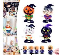 YAAVAAW 4 Piezas Halloween Juguetes de Cuerda para Niños,Bolsa de Fiesta,Divertidos Juguetes Mecánicos Relojería,Gatos y Calabaza Que Caminan,Regalos de Fiesta Halloween Rellenos para Niños y Niñas