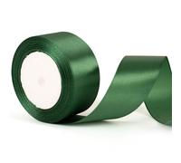 YAAVAAW Cinta Verde Oscuro De 40 Mm De Ancho, Cinta Para Envolver Engrosada, Utilizada Para Envolver Regalos, Moñones Para Pasteles De Navidad, Ramos, Artesanías, Autos De Boda