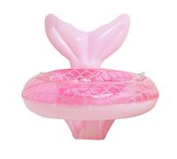 YAAVAAW Flotador inflable de natación para bebé, flotador de piscina para bebés de 6 a 36 meses con asiento, flotador inflable para bebés de 1 a 3 años (sirena rosa)