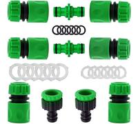 YAAVAAW Juego de 10 conectores de manguera de jardín para unir tubo (6 Conector Rapido, 2 Doble Macho,2 Conector rápido para grifos), tipo Adaptador