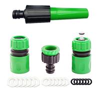 YAAVAAW Juego de conectores de manguera de jardín, boquilla de manguera, extremo de manguera y conectores de tope de agua, conector de grifo para manguera de jardín