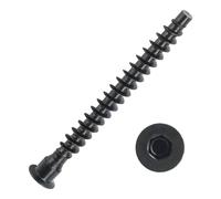 YaaYii Tornillos de confirmación M7 x 40 mm, color negro, 50 unidades, llave hexagonal avellanada para conectar muebles, juego de tornillos autorroscantes de acero al carbono chapado en zinc