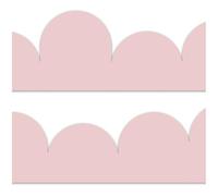 Yabaduu Cenefa de 15 x 200 cm para Habitación Infantil, Decoración Skandi Scandi, Adhesivo de Pared para Niños y Niñas, Y034 (Polvo Rosa)
