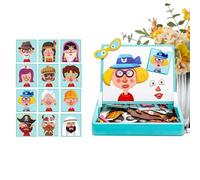 Yabauuop Puzzle magnético | Divertidos Juegos de Mesa de Doble Cara,Cajas de magnéticas portátiles - Para niños Preescolares Enseñanza en casa Aula Sala de juegos Viaje en coche