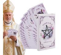 Yabauuop Tarjetas de tarot de oráculo | Tarjetas de oráculo inglés para principiantes - 20 hojas de juego de mesa accesorios equinoccio de primavera tema para adultos adolescentes estudiantes hogar