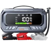 YaberAuto Batería de arranque con compresor, 160 PSI 6500 A, PD 65 W, 26800 mAh, arrancador para todo tipo de gasolina y motor diesel de 12,0 L, ayuda de arranque con luz de emergencia de 600 lúmenes