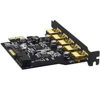 YABOANG 5-Port PCIE to USB 3.0 Expansion Card, 5Gbps Internal USB 3 Hub Controller Header - with 19-Pin Connector - SuperSpeed USB PCI Express Card Converter for Desktop PC Windows 10/8/7/Linux