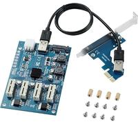 YABOANG PCI-E 1X a 4 ranuras PCI-E 1X, PCI Express Multiplier Riser Card Bitcoin Miner Device