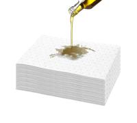 Yabound 50 paños universales para aspiradoras de aceite, estera de retención de aceite, alfombrilla de captura de aceite, 25 x 33 cm, almohadillas absorbentes de aceite gris para absorber todo tipo de