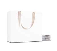 YACEYACE 10 bolsas de regalo de tamaño grande, 31,8 x 11,4 x 28 cm, bolsas de regalo grandes, bolsas de papel blanco con asas, bolsas de regalo de cumpleaños