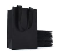 YACEYACE - Bolsas de regalo (13,3 x 9,5 x 20,3 cm, 20 unidades), color negro