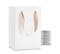 YACEYACE Bolsas de regalo blancas pequeñas, 20 bolsas de regalo pequeñas de 5.2 x 3.7 x 8 pulgadas, bolsas de regalo, bolsas de boda, bolsas de fiesta, bolsas de cumpleaños