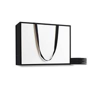 YACEYACE - Bolsas de regalo grandes, 10 bolsas de regalo extragrandes de 16 x 6 x 12 pulgadas, bolsas de regalo blancas y negras con asas, bolsas de regalo grandes, bolsas de boda, bolsas de compras