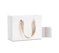 YACEYACE Pequeñas bolsas de regalo blancas con asas, 20 bolsas de regalo pequeñas de 8 x 3.75 x 6 pulgadas, mini bolsas de regalo, bolsas de regalo, bolsas de regalo, bolsas de regalo, bolsas de