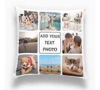 Yacheng Cojín Personalizado, diseño de su Propio cojín con fotografía, impresión a Doble Cara, excelente Idea de Regalo para el hogar/Hotel/Vacaciones (8 Foto, 35 x 35 cm)