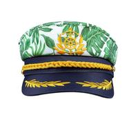 Yacht Capitán Sailor Cap Sombrero Azul Marino Gorra Admiral, Verde, Medium-Large
