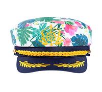 Yacht Capitán Sombrero de marinero bordado, ajustable, color blanco