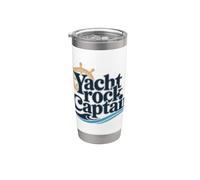 Yacht Rock Captain Party Boat Marítimo Divertido Pontón Barco Vaso térmico de acero inoxidable de doble pared